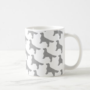 Taza De Café Patrón de recuperación de oro plateado purpurina