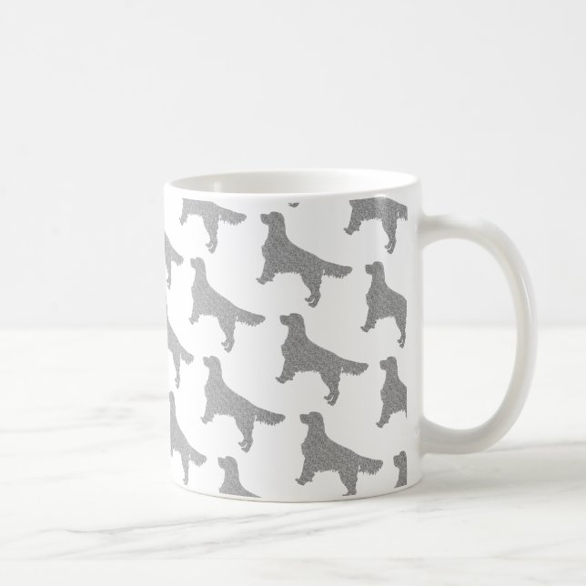 Taza De Café Patrón de recuperación de oro plateado purpurina (Derecha)