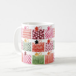 Taza De Café Patrón de regalo de Navidad colorido