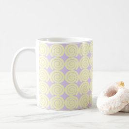 Taza De Café Patrón de remolino de crema elegante