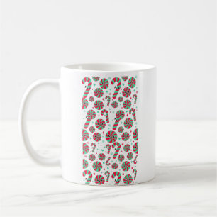 Taza De Café Patrón de remolinos de menta Kawaii
