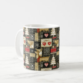 Taza De Café Patrón de renos de Navidades pequeños