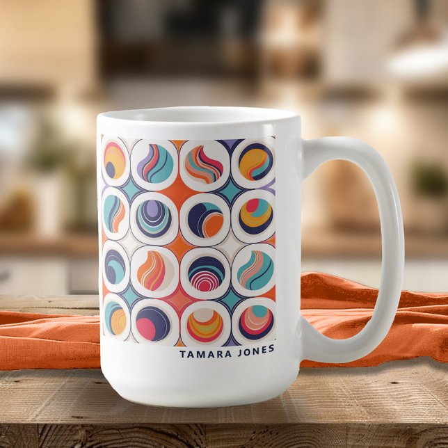 Taza De Café Patrón de resumen geométrico de Bauhaus #2 ID1068 (Subido por el creador)