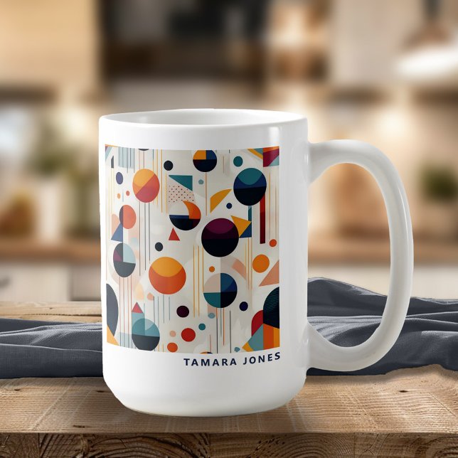 Taza De Café Patrón de resumen geométrico de Bauhaus#5 ID1068 (Subido por el creador)