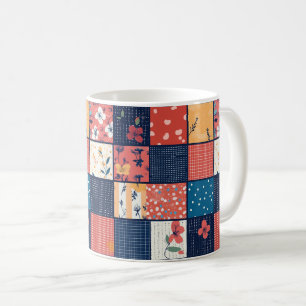 Taza De Café Patrón de retracción floral vintage (2)
