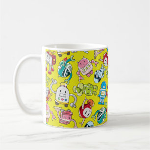 Taza De Café patrón de robot transparente