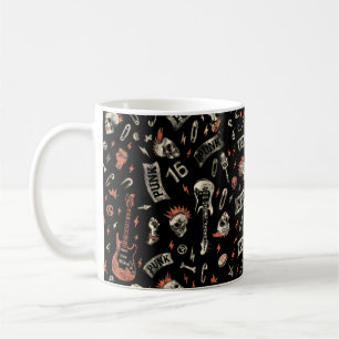Taza De Café "Patrón de rock de Punk - Estilo audaz y rebelde