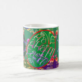 Taza De Café Patrón de Rosa de Huevos de Pascua con nombre