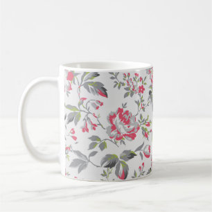 Taza De Café Patrón de Rosas florales de Shabby Chic