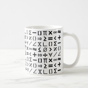 Taza De Café Patrón de Rótulos y símbolos matemáticos