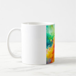 Taza De Café Patrón de salpicaduras de acuarela abstracta vibra