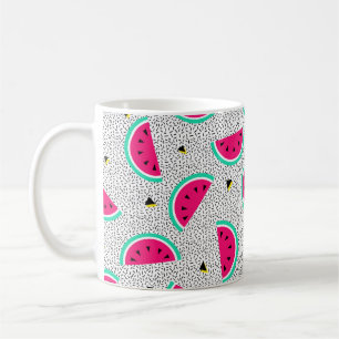 Taza De Café Patrón de sandía sin costuras. Estilo retro geomét