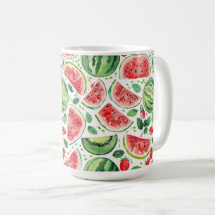 Taza De Café Patrón de sandía y fruta de verano