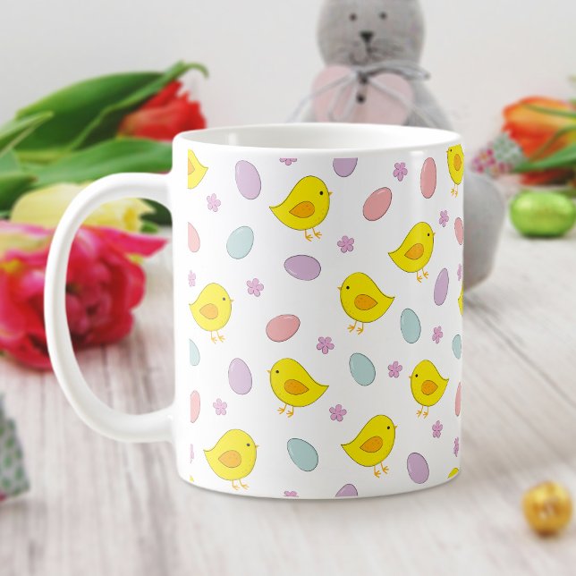 Taza De Café Patrón de Semana Santa Pollo Huevos Personalizado  (Subido por el creador)