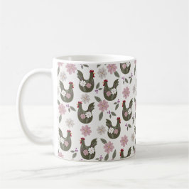 Taza De Café Patrón de Semana Santa sin fisuras con pollo.