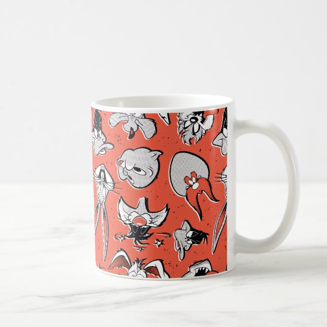 Taza De Café Patrón de semitono retro LOONEY TUNES™ (Derecha)