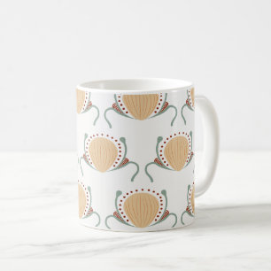 Taza De Café Patrón de shell Boho