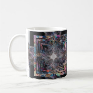 Taza De Café Patrón de silueta abstracto - Mug clásico artístic