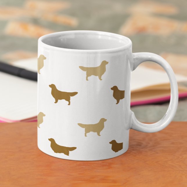 Taza De Café Patrón de siluetas de perro de Golden Retriever (Subido por el creador)