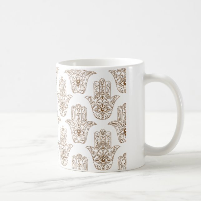 Taza De Café Patrón de símbolo Hamsa (Derecha)
