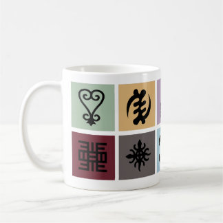Taza De Café Patrón de símbolos Adinkra - Cultura del patrimoni