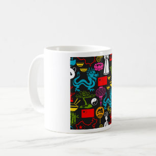 Taza De Café Patrón de símbolos de la cultura china