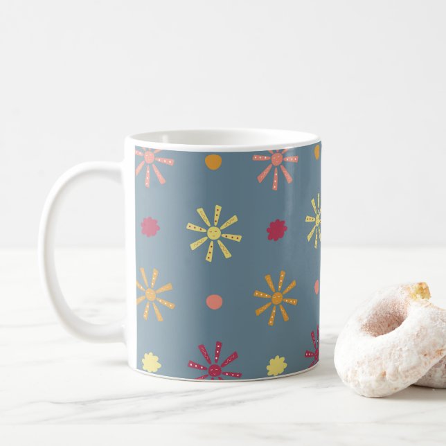 Taza De Café patrón de sol (Con donut)