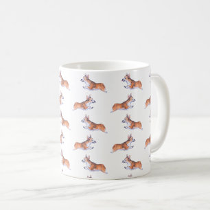 Taza De Café Patrón de sumidero de vuelo Corgi