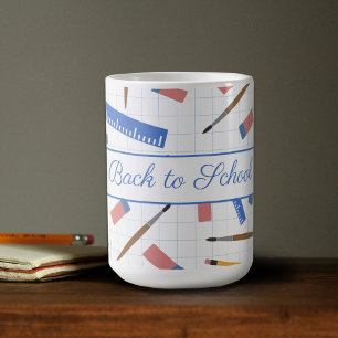 Taza De Café Patrón de suministros escolares Café Mug