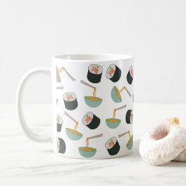 Taza De Café Patrón de sushi y fideos