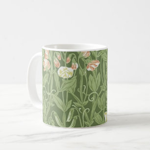 Taza De Café Patrón de Sweet Pea de William Morris Botánico Vin