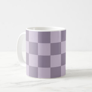 Taza De Café Patrón de tablero de ajedrez de lavanda suave mini