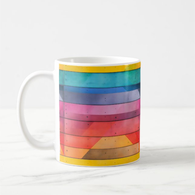Taza De Café Patrón de tablero de arcoíris (Izquierda)