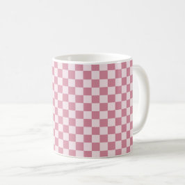 Taza De Café Patrón de tablero de rosa polvorienta