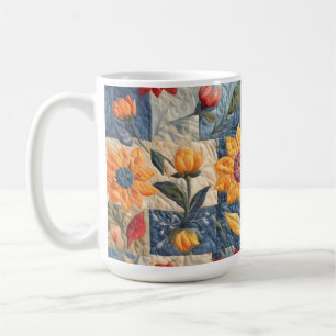 Taza De Café Patrón de tejido colorido
