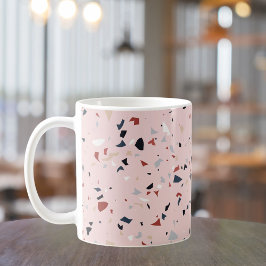 Taza De Café Patrón de Terrazzo Abstracto Moderno de Mitad de S