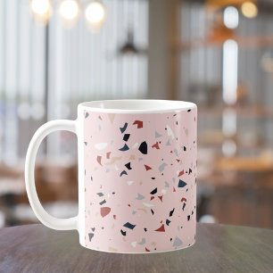 Taza De Café Patrón de Terrazzo Abstracto Moderno de Mitad de S