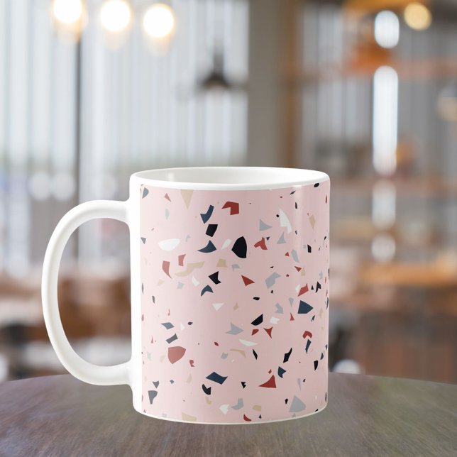 Taza De Café Patrón de Terrazzo Abstracto Moderno de Mitad de S (In situ Kitchen table)