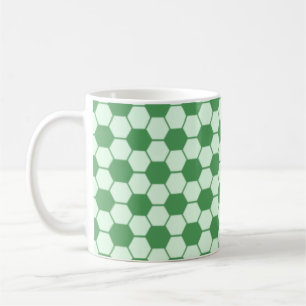 Taza De Café Patrón de textura de balón de fútbol - Verde