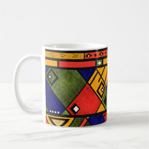 Taza De Café Patrón de textura tradicional africano sin soldadu