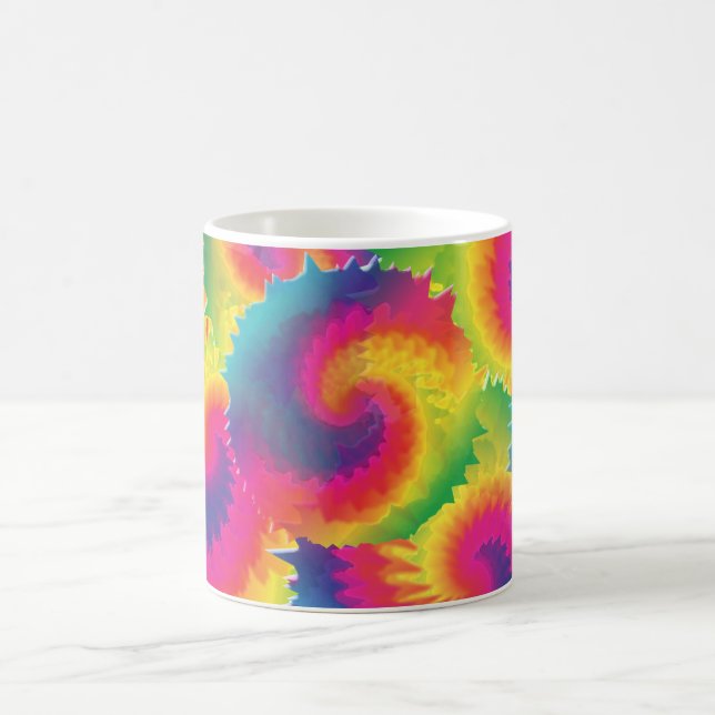 Taza De Café Patrón de tinte de lazos arco iris de Guay (Centro)