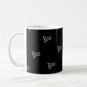 Taza De Café patrón de tipografía de Halloween boo
