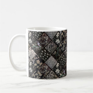 Taza De Café Patrón de trama de trama negra