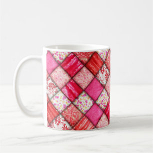 Taza De Café Patrón de trama de trama roja