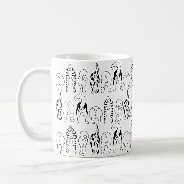 Taza De Café Patrón de Traseros de Perro (Izquierda)