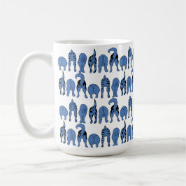 Taza De Café Patrón de Traseros de Perro Azul