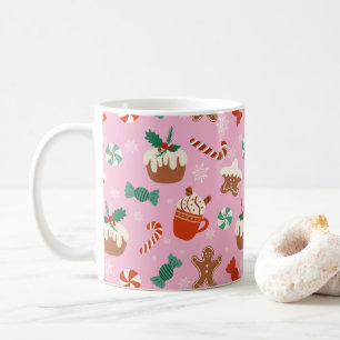 Taza De Café Patrón de tratamientos dulces para Navidades festi