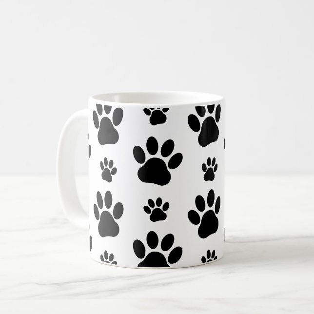 Taza De Café Patrón de traza, trineos de perro, pinturas de tra (Anverso izquierdo)
