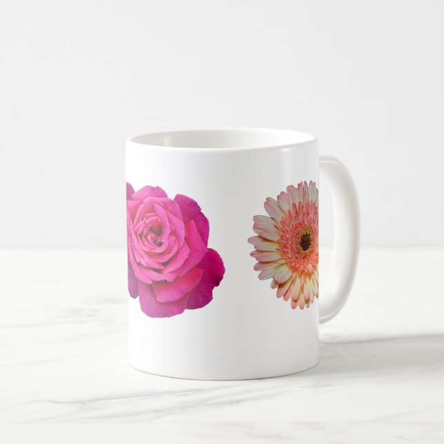 Taza De Café Patrón de tres flores (Anverso derecho)