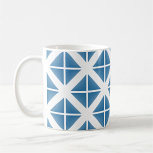 Taza De Café Patrón de triángulo de moda azul